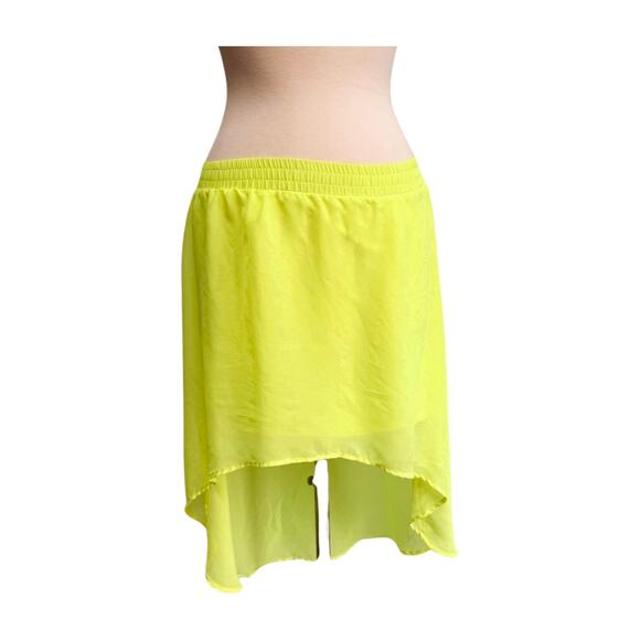 Neon Sheer High Low Skirt - Picture 1 of 12
